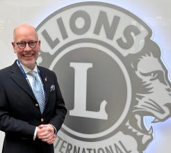 Distrikt-Governor Wolfram A. Zabel im Lions-Headquarter, Oak Brook (Illinois)